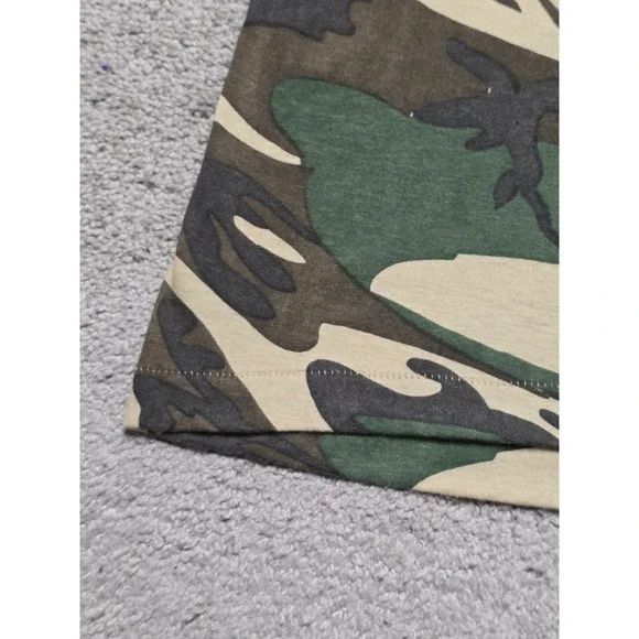 Vintage 80s Woodland Camo T-Shirt Mens Sz Small Single Stitch USA Patriot - Picture 5 of 12